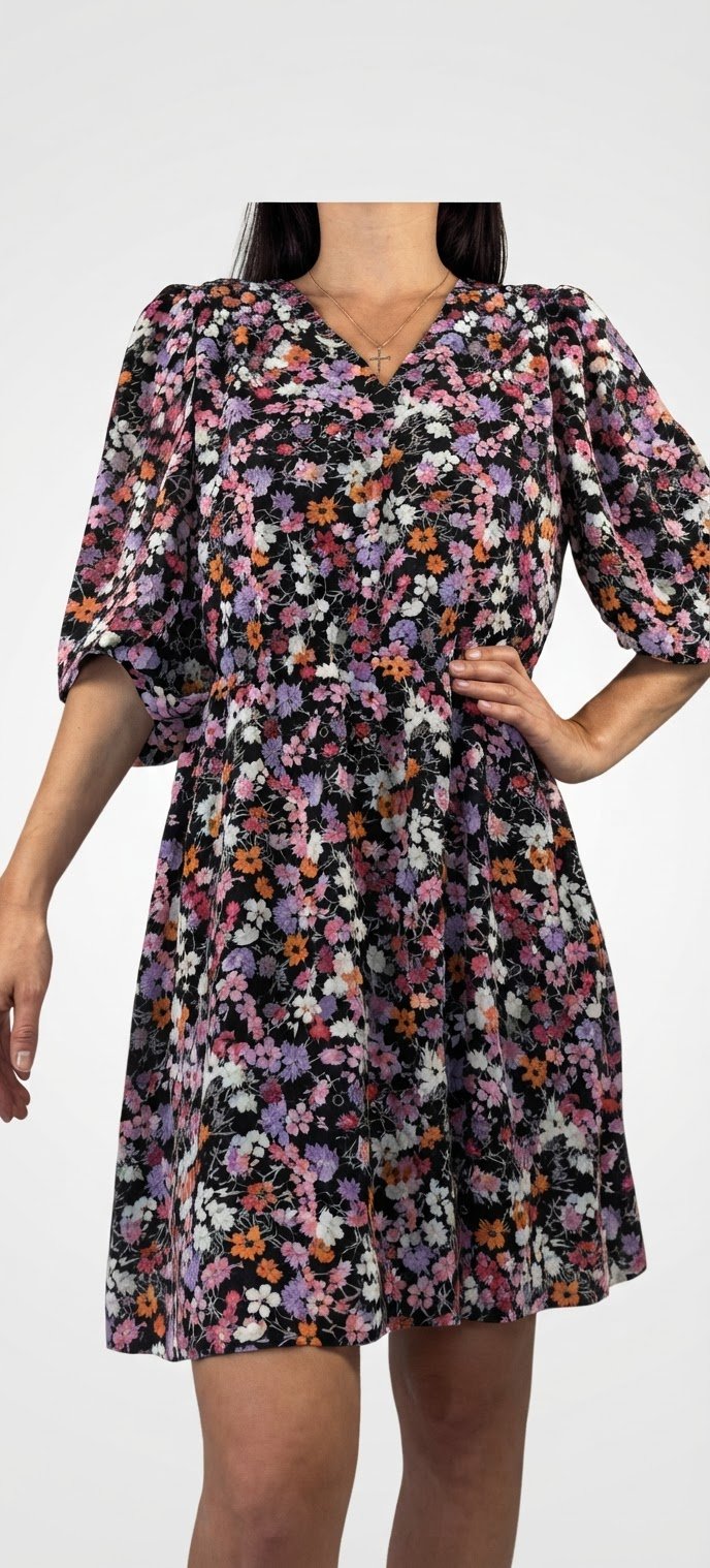 Titre : Robe Fleurie Multicolore – Shein taille S neuve.