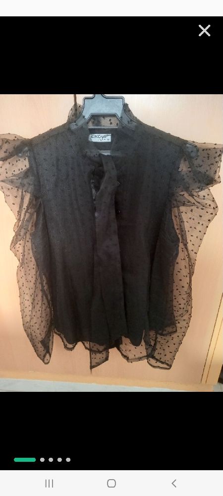 Chemise noire mousline