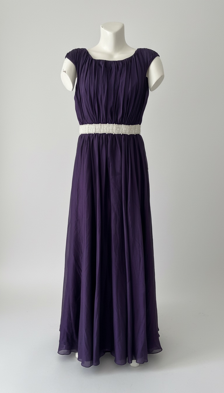 Robe violet longue