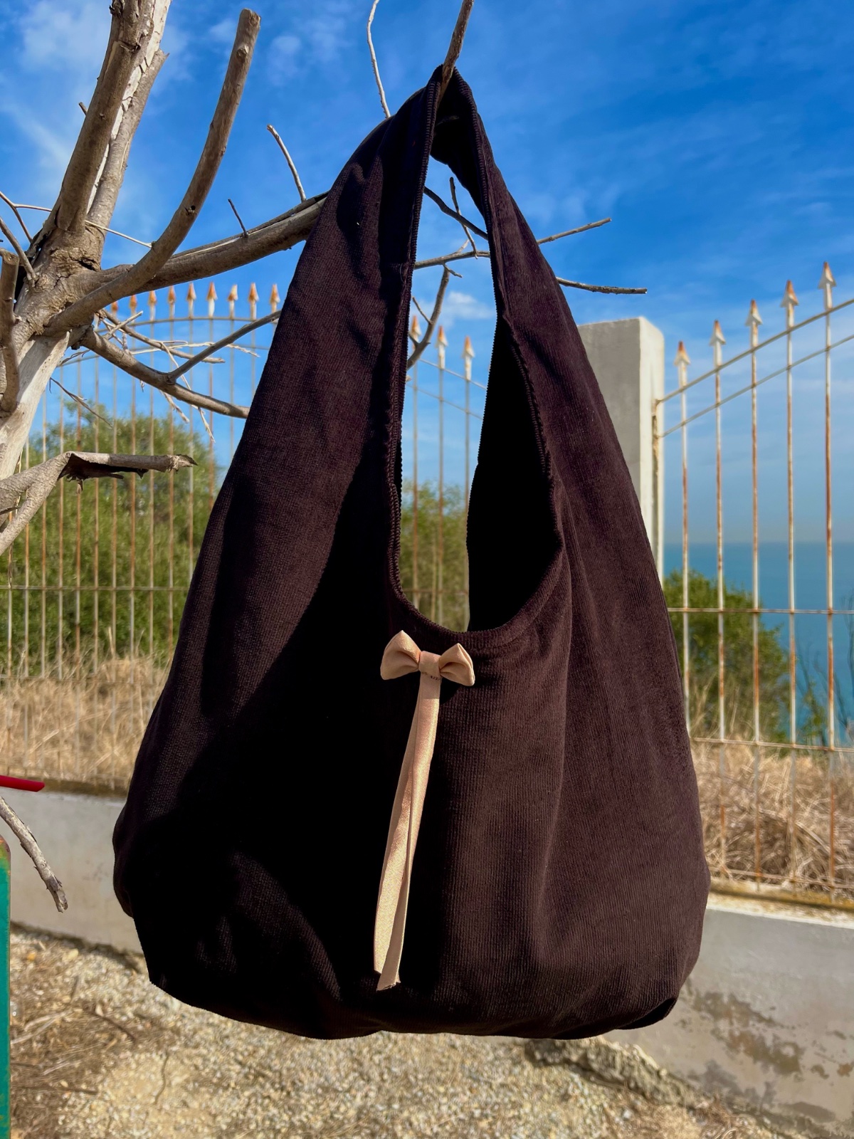 Tote bag marron