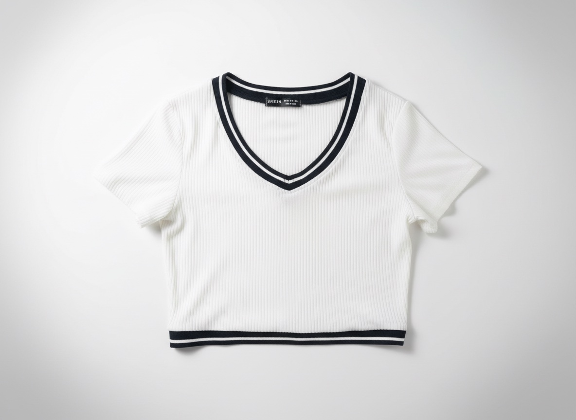 Crop top blanc style tennis/sporty SHEIN – Taille XS (34)