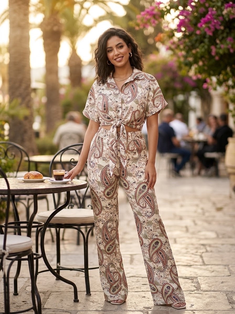 😍✨ L'ensemble à motif Paisley, votre allié style de la saison ! ✨😍