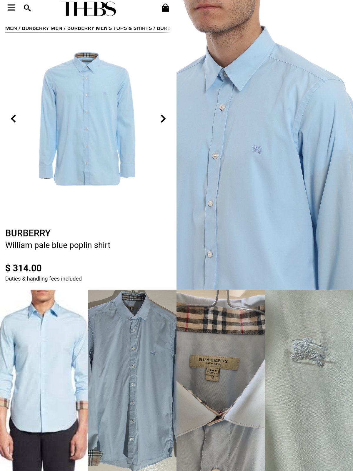 Chemise Burberry originale.