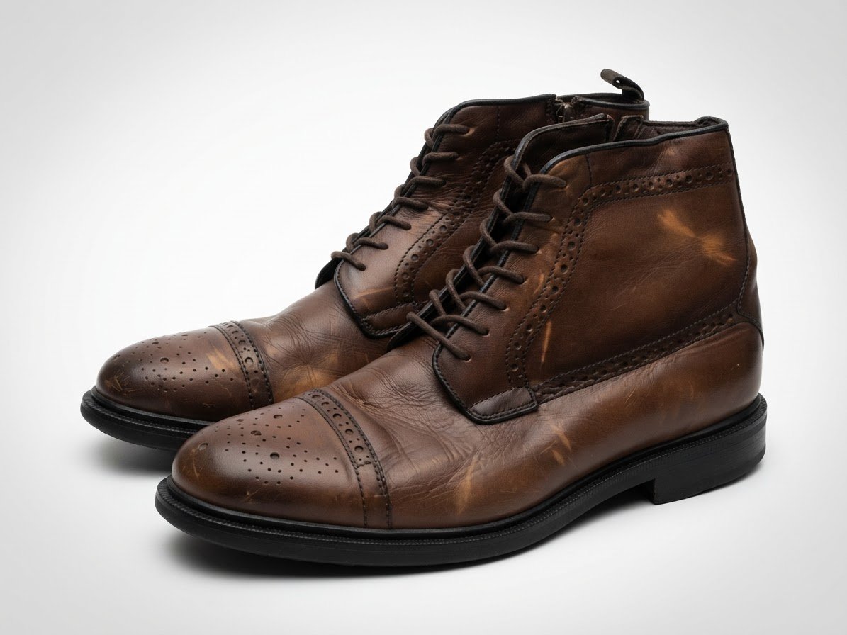 Bottines Massimo Dutti originales en cuir.