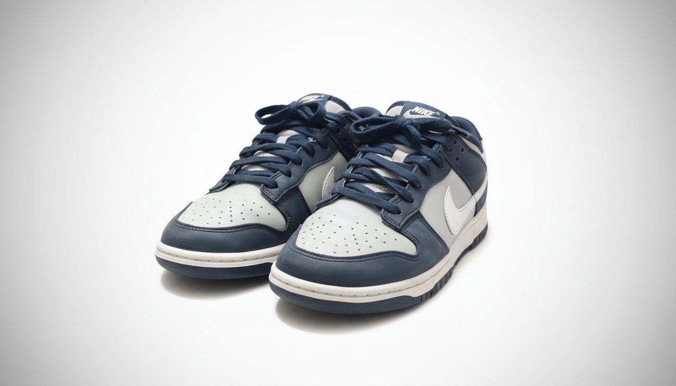 Nike Dunk Low (Grey / Navy Blue 100%original