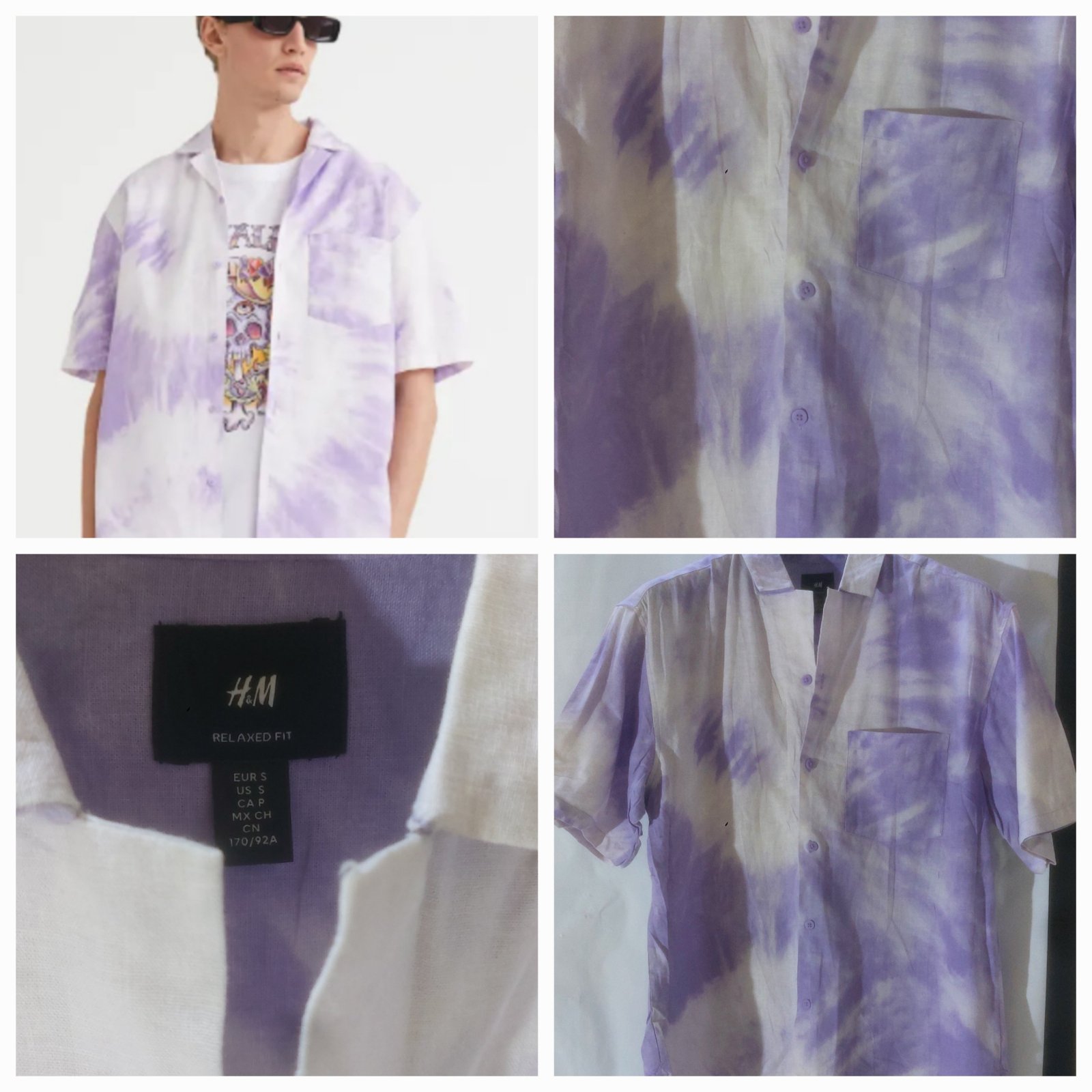 Chemise homme H&M Lin(قمراية)