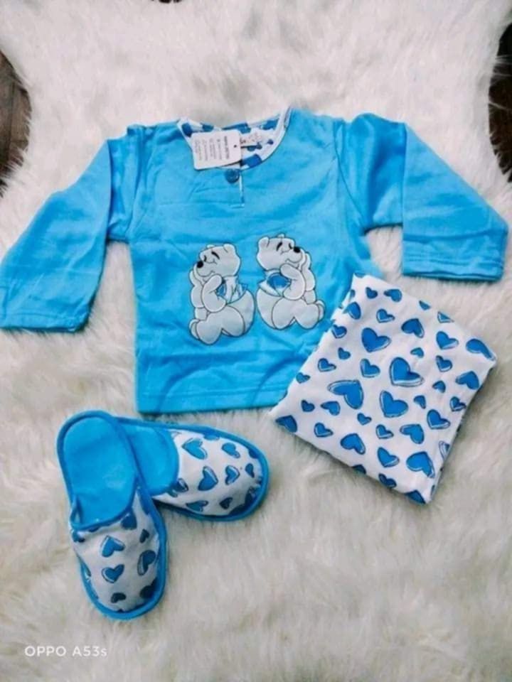 Pyjama 3 pièces pour enfant 🎀💛💙