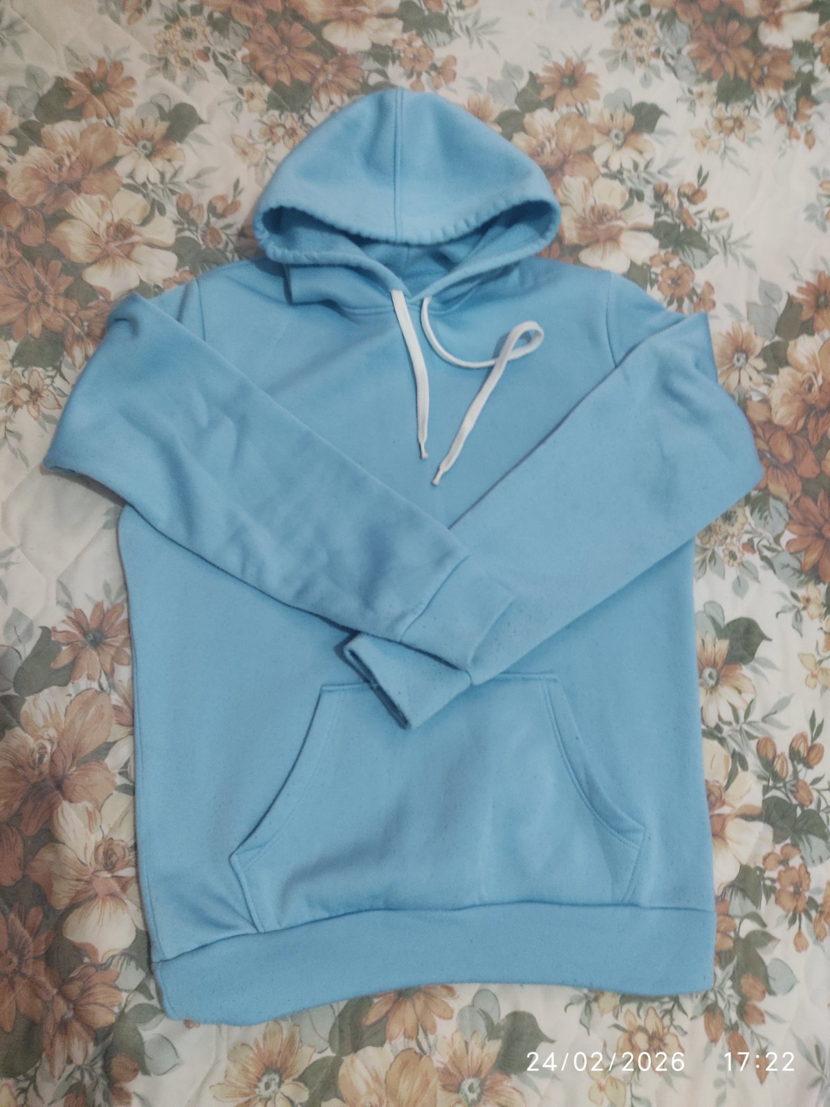 Capuche bleue ciel vive Homme taille M 