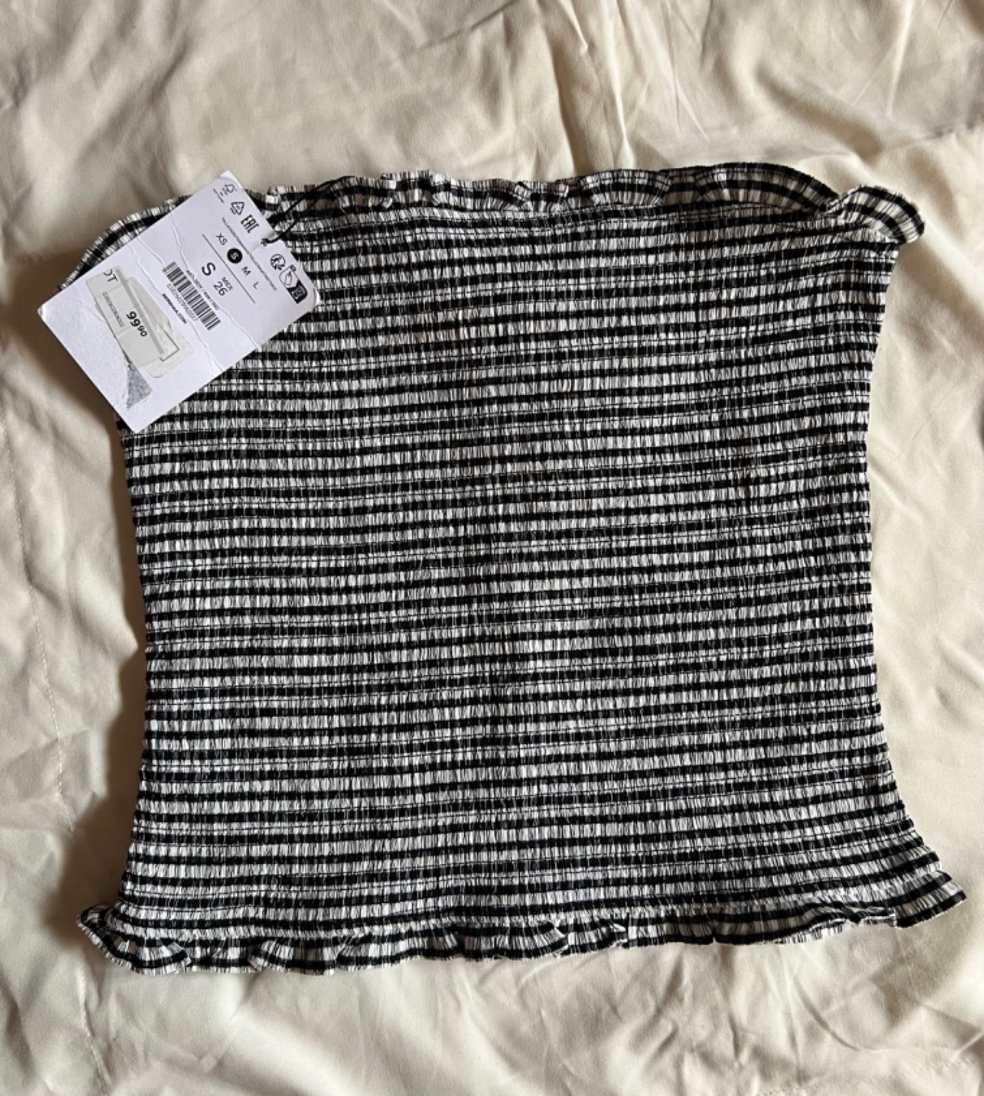 Top rayé noir et blanc 