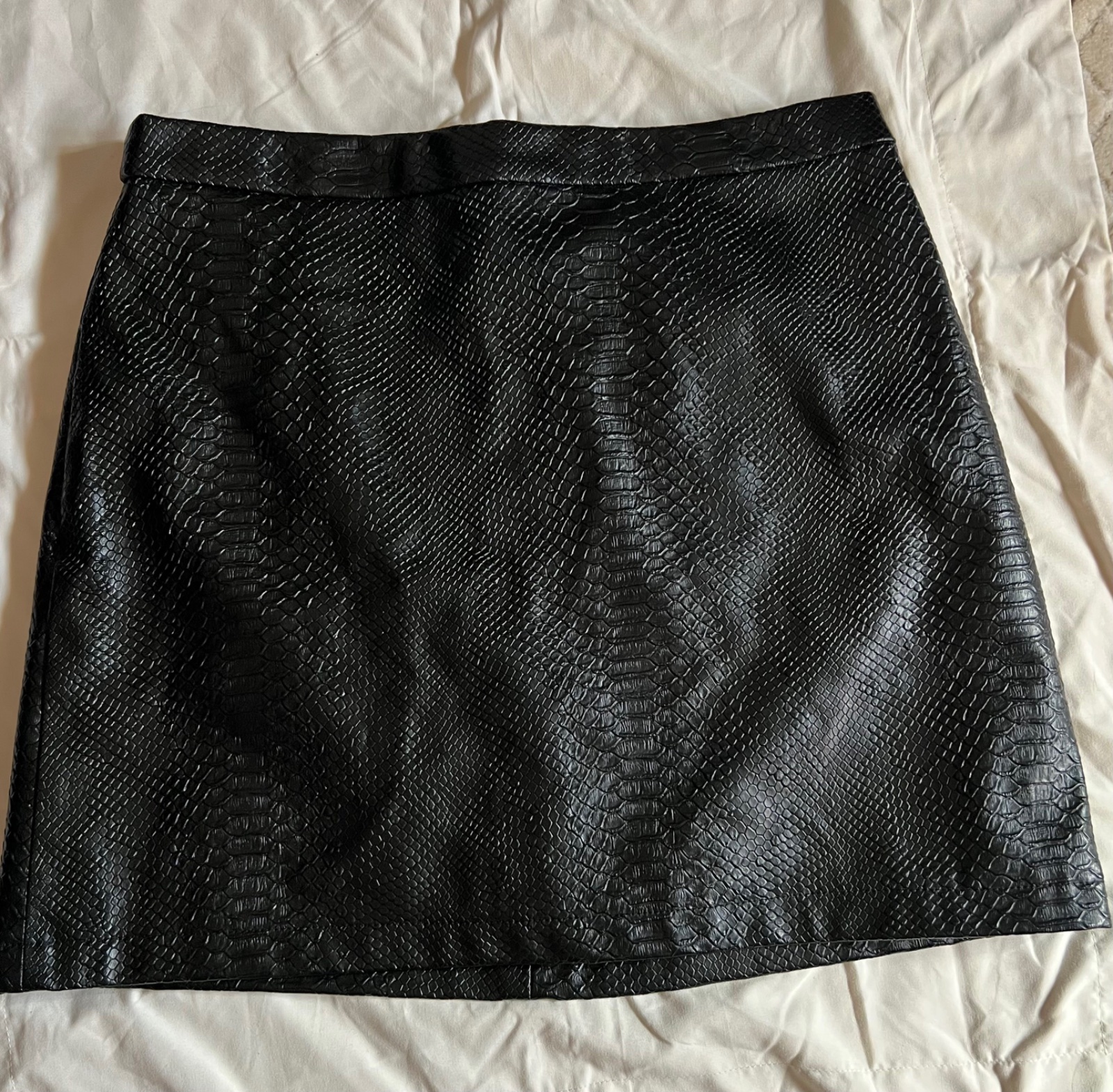 Jupe noire en cuir
