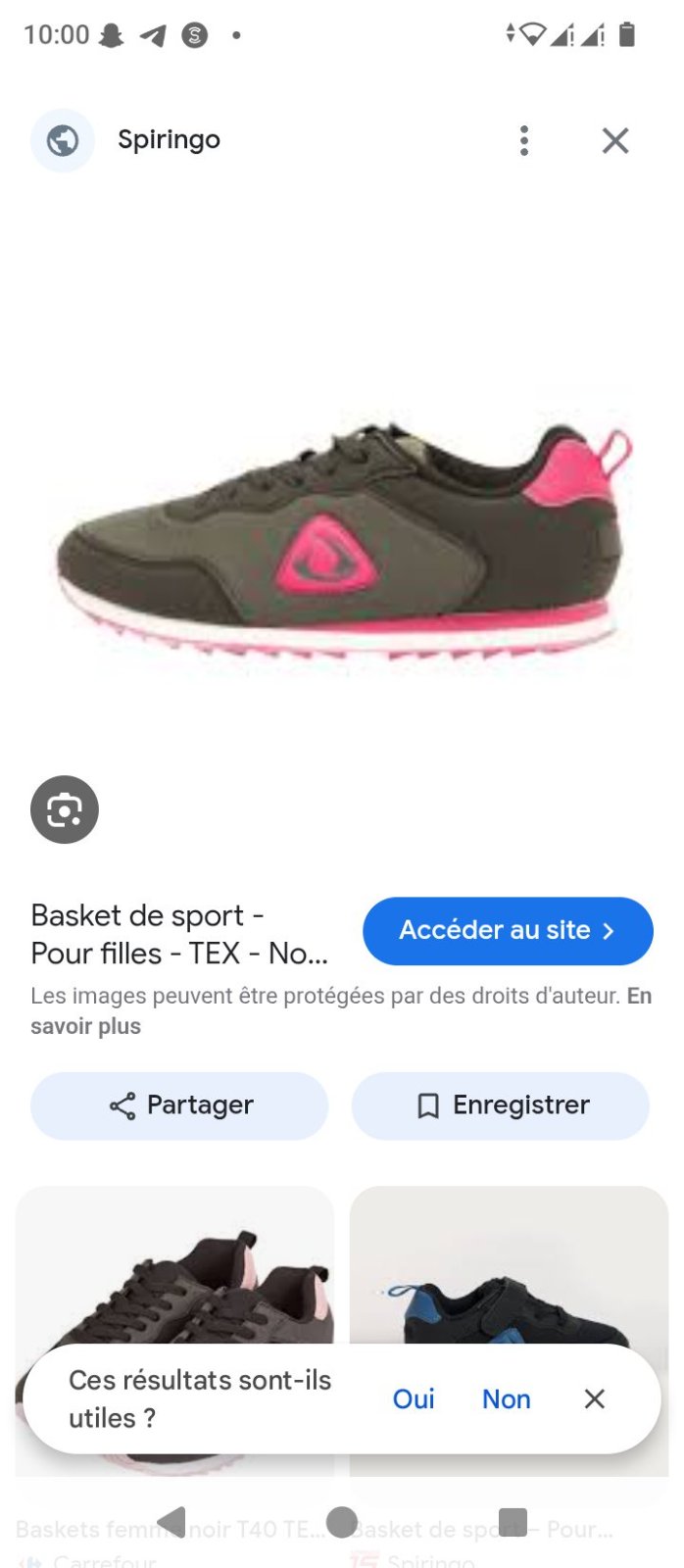 Baskets fille de sport très pratique 