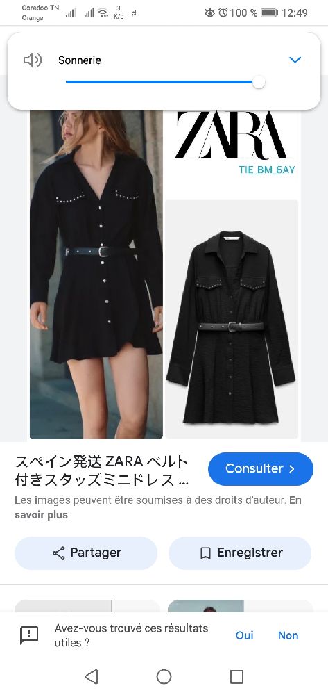 Robe zara neuf nouvelle collection sans ceinture 