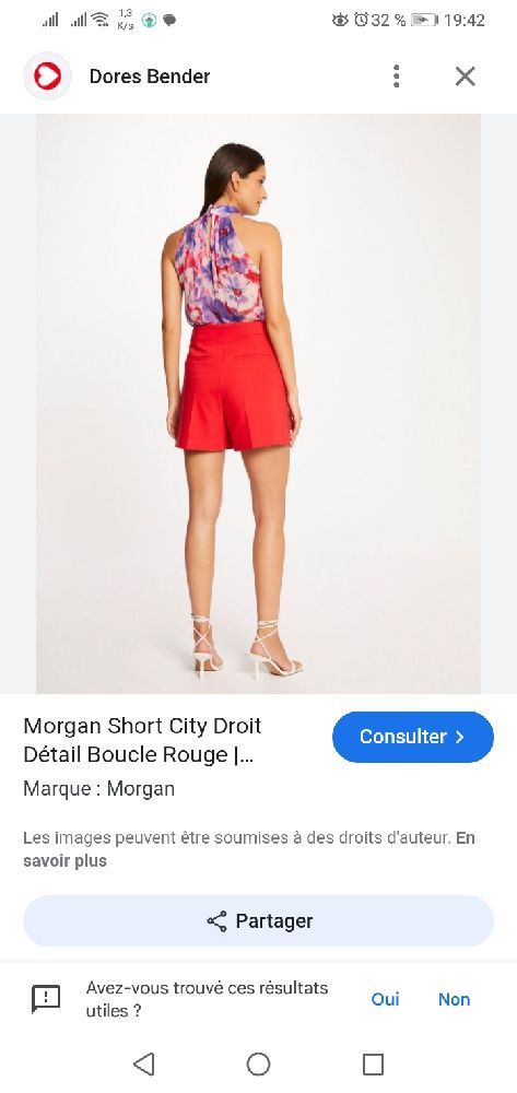 Short mango en très bon état 