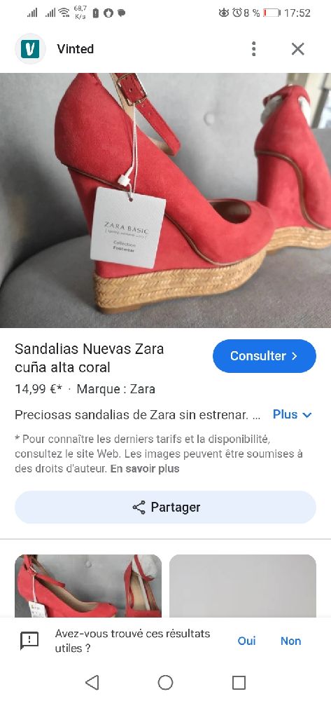 Sandale compensé de la marque zara en très bon état aucun défaut 