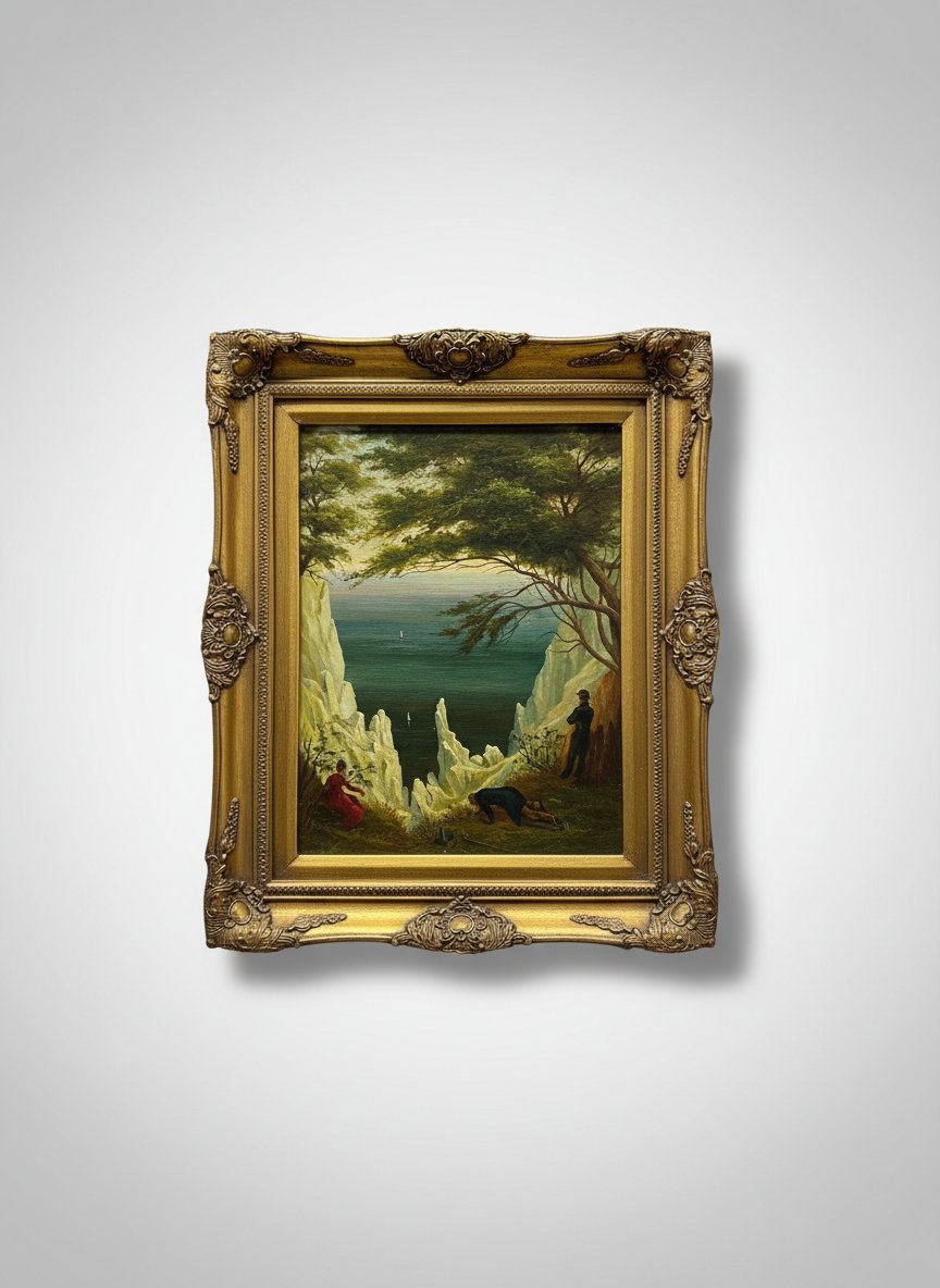 Superbe tableau Antique avec cadre doré 