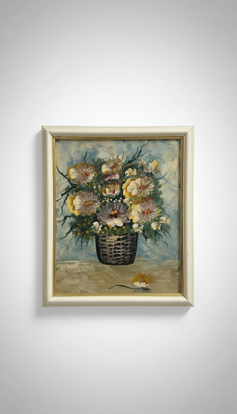 Beau tableau de fleurs 🌸 + cadre