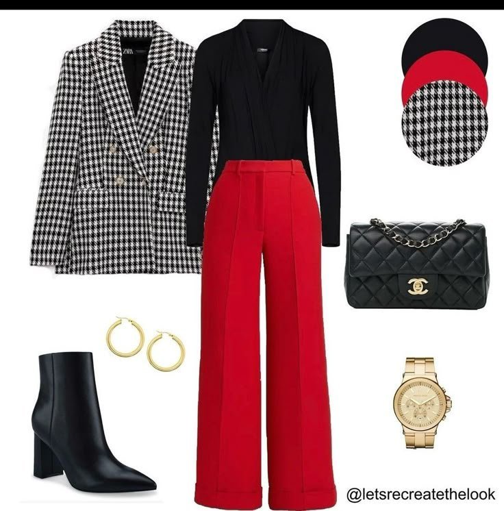Wide leg red pants 🍅🍎🍒🍓🌶️