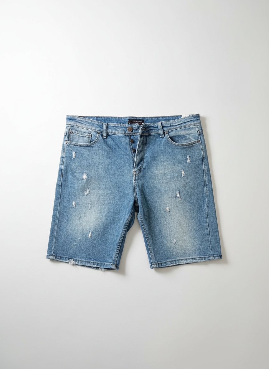 Short en Jean Armani Jeans – Bleu Délavé Effet Usé – Très Bon État
