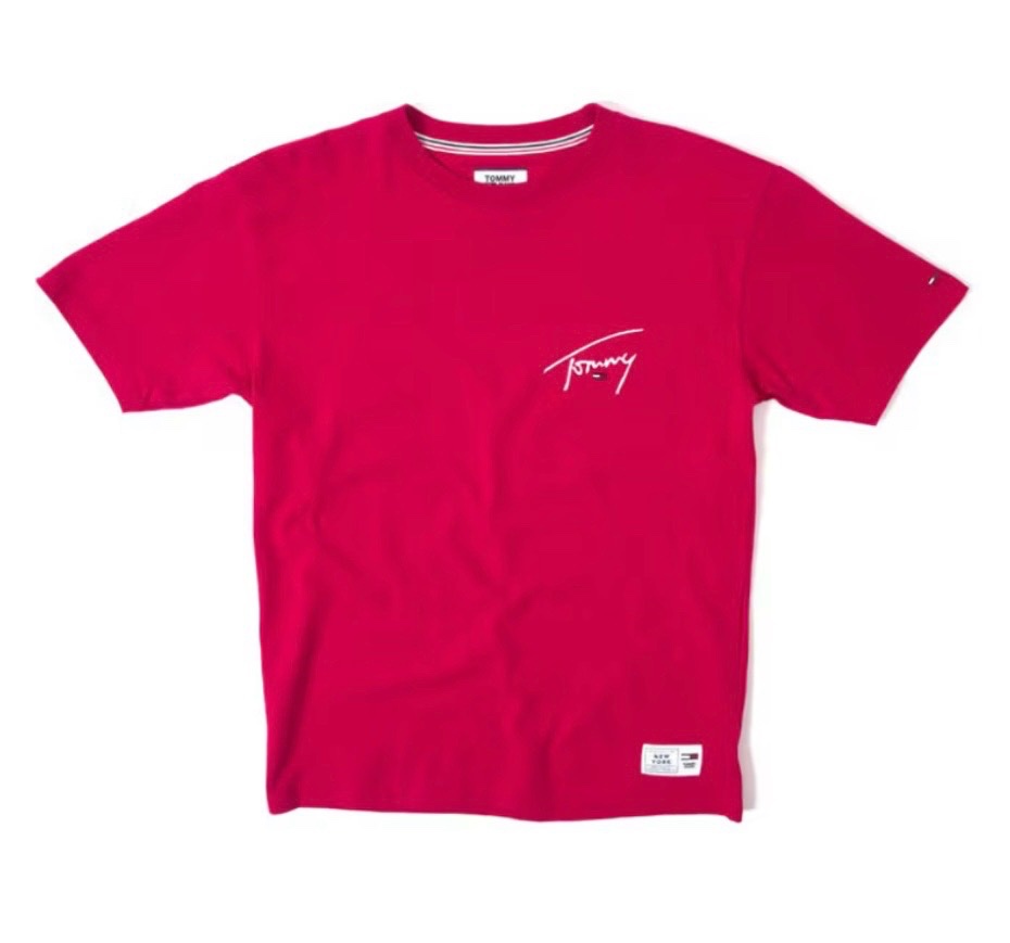 Tommy Jeans – T-shirt à col ras-du-cou et logo signature 