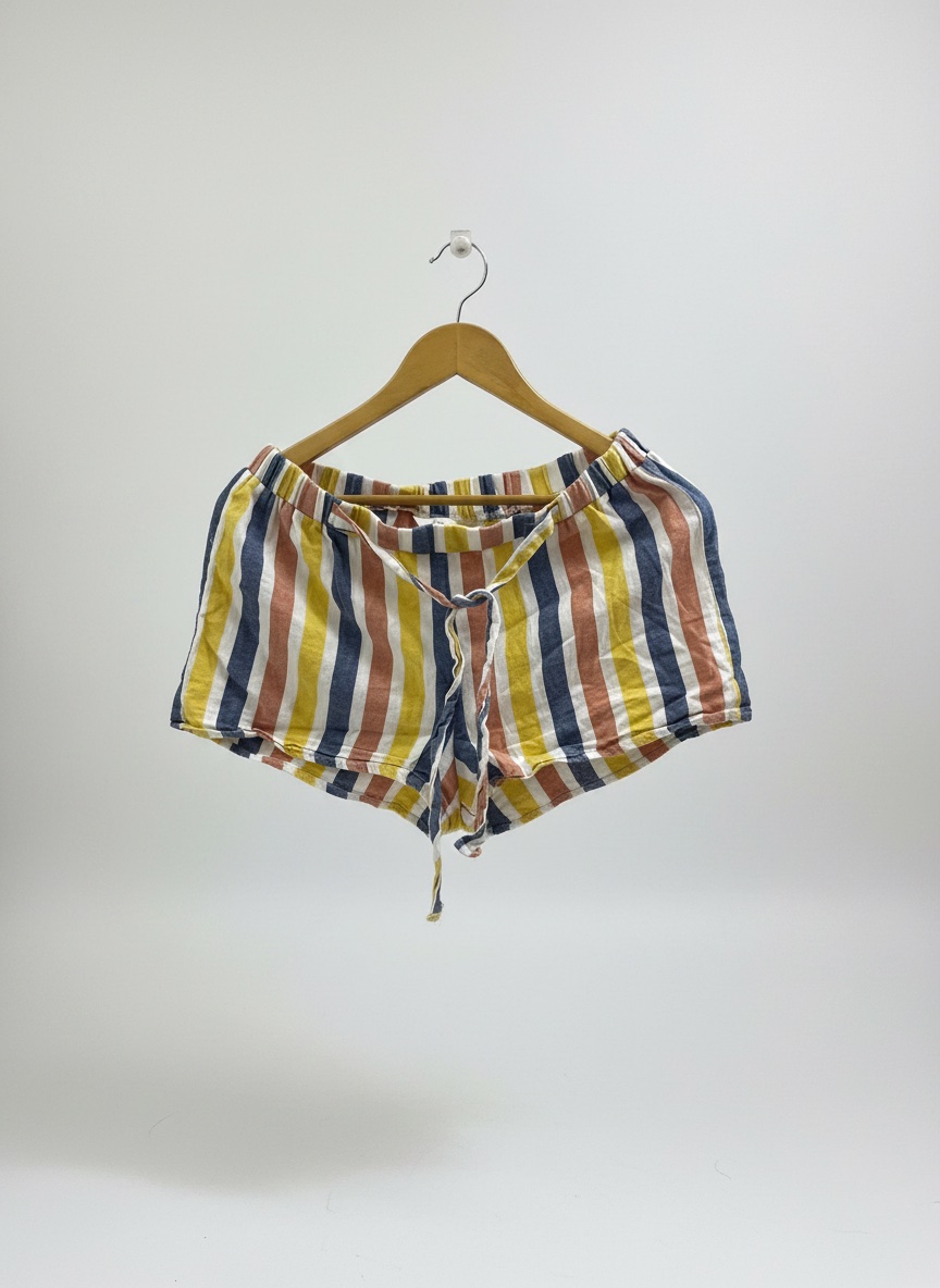 Short coton rayé 