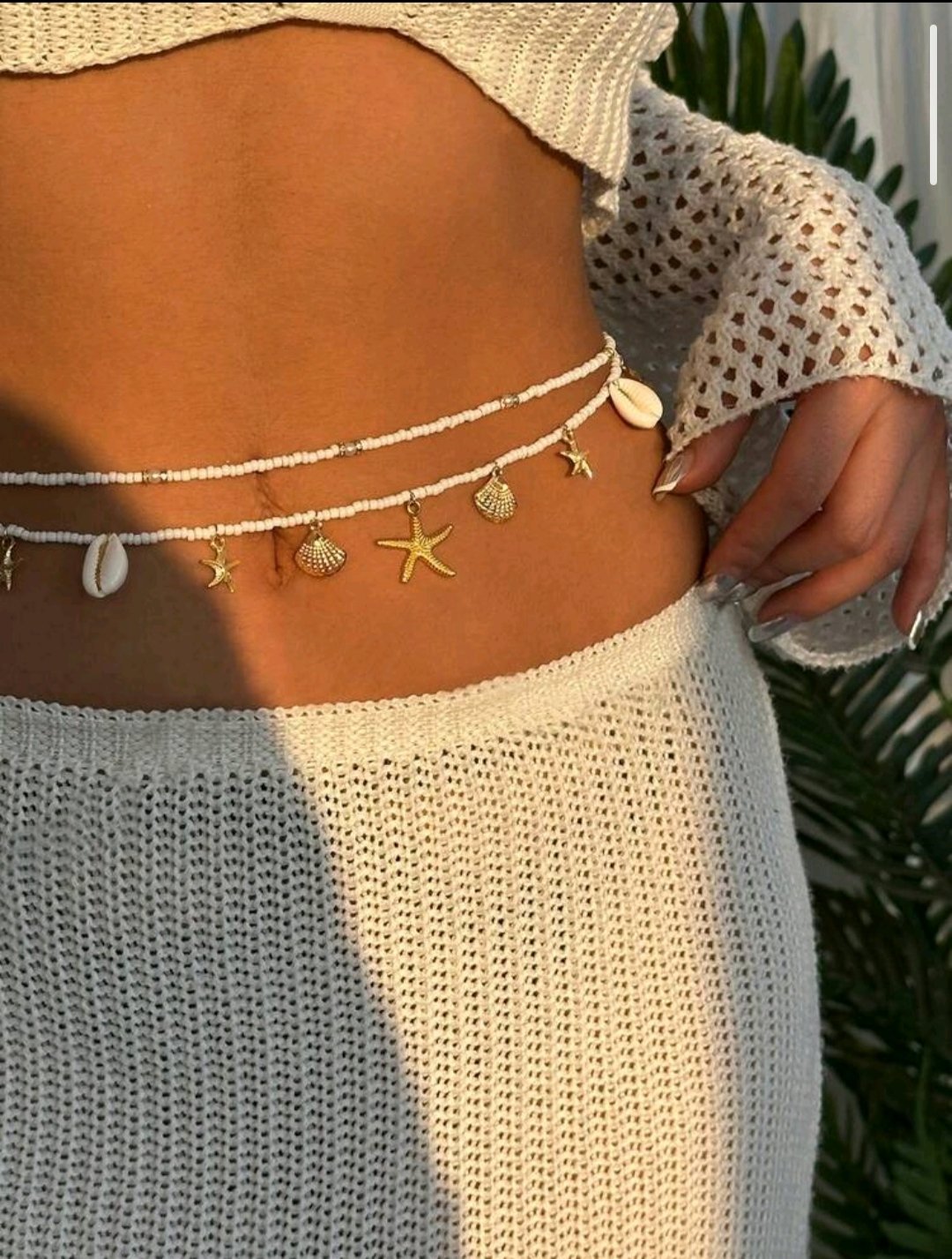 2 Chaînes de Taille Cauris & Étoiles de Mer