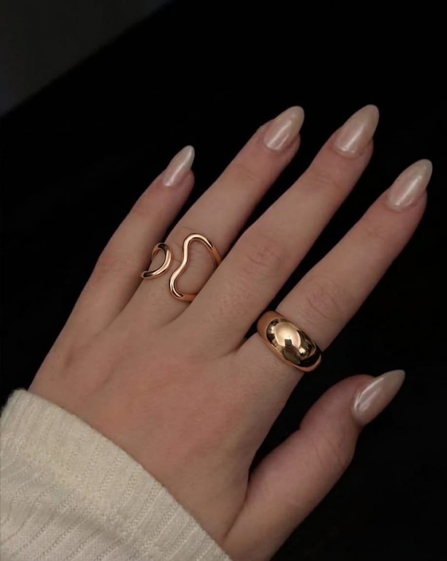 2 bague doré 