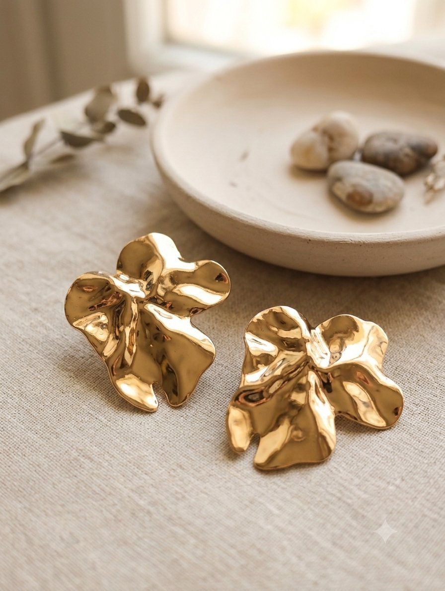 Boucles d'oreilles dorées 