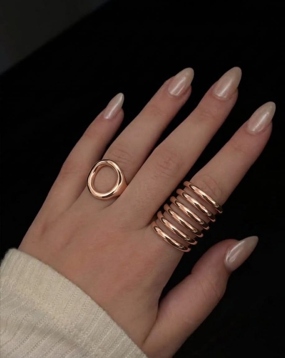 2 bague doré 