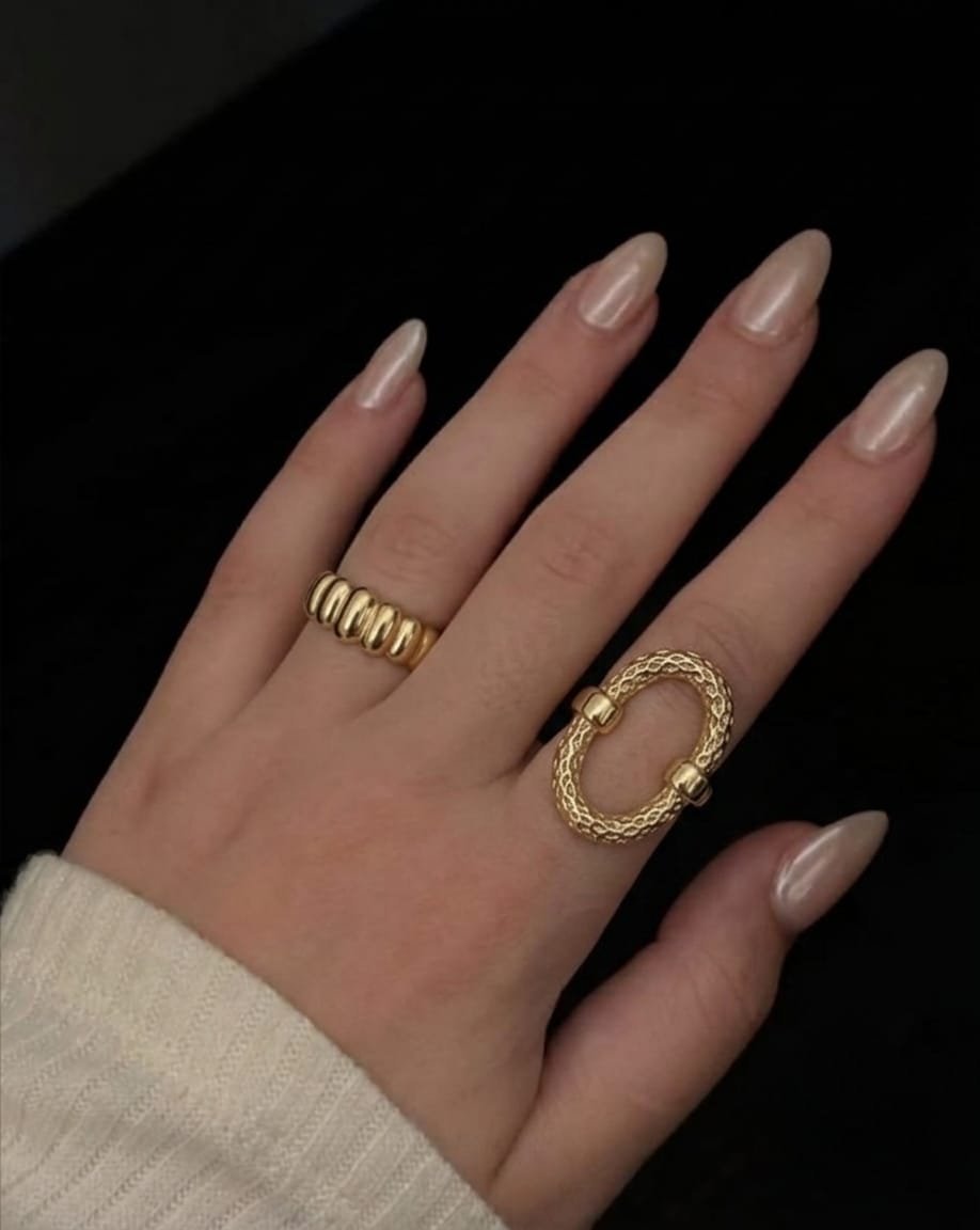 2 bague doré 