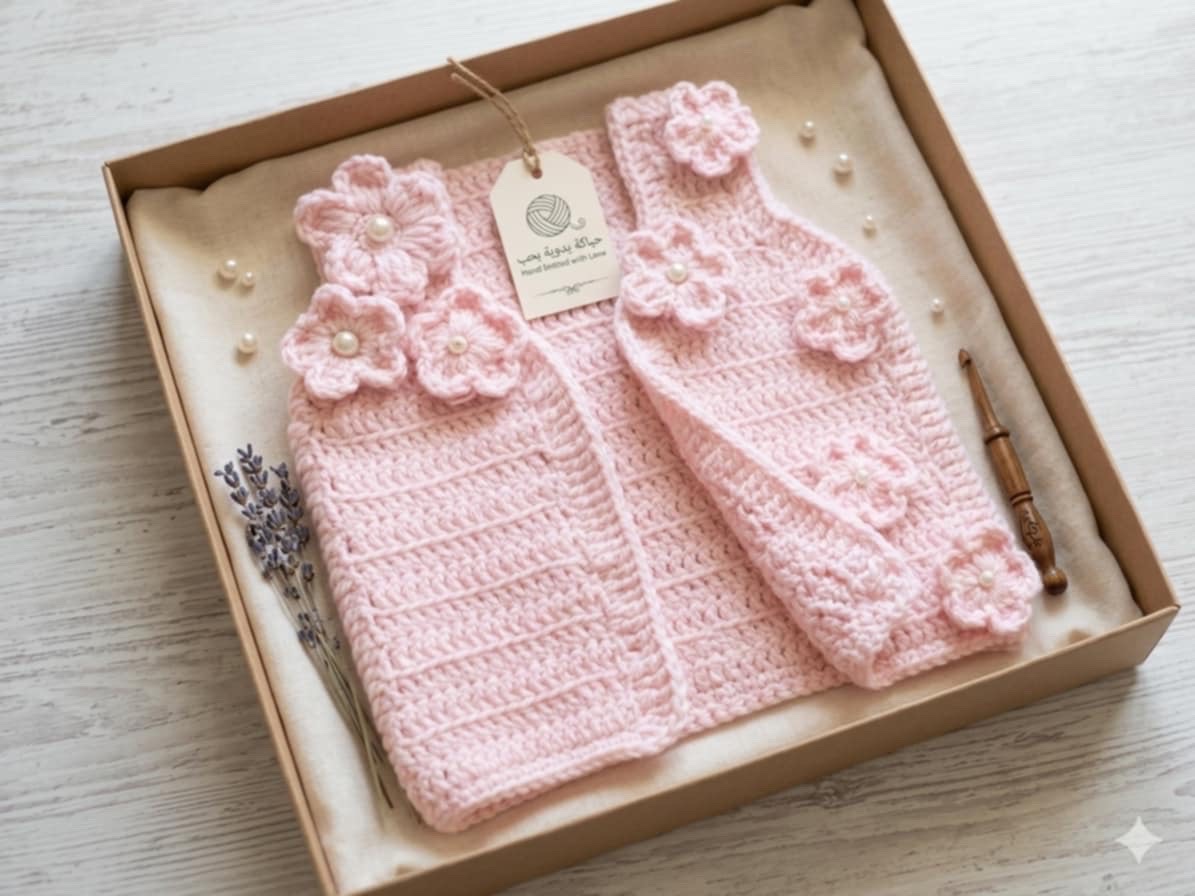 Gilet en crochet pour bébé