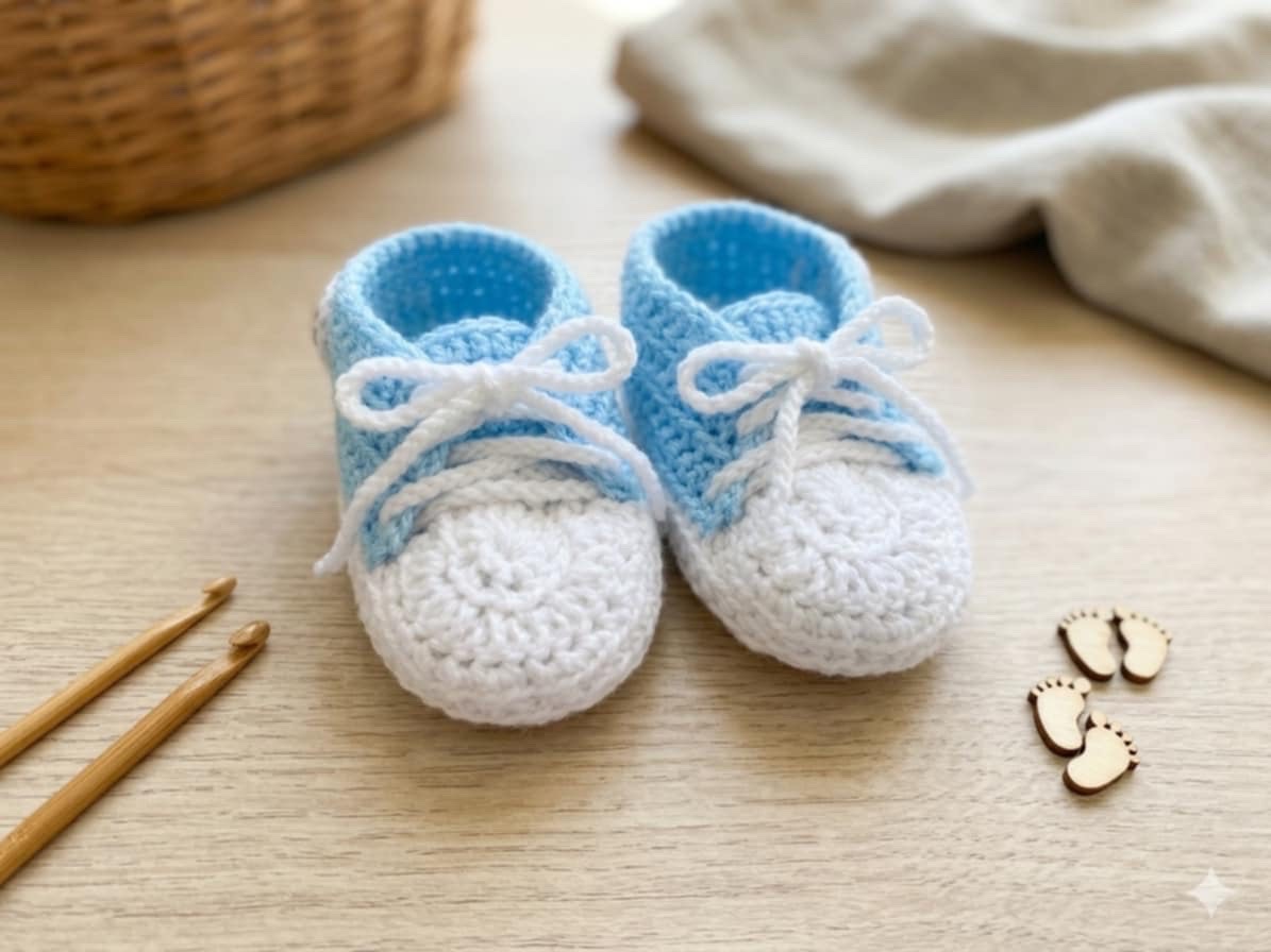Pantoufle de bébé en crochet