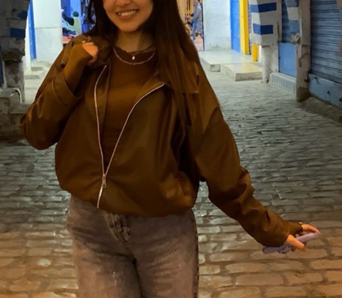 Veste cuir marron