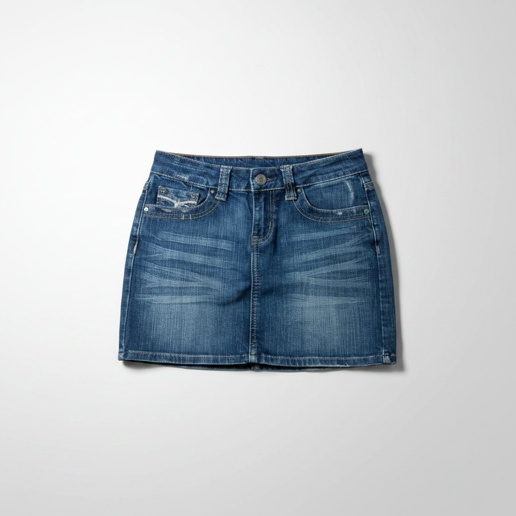 Jupe jean avec strass 