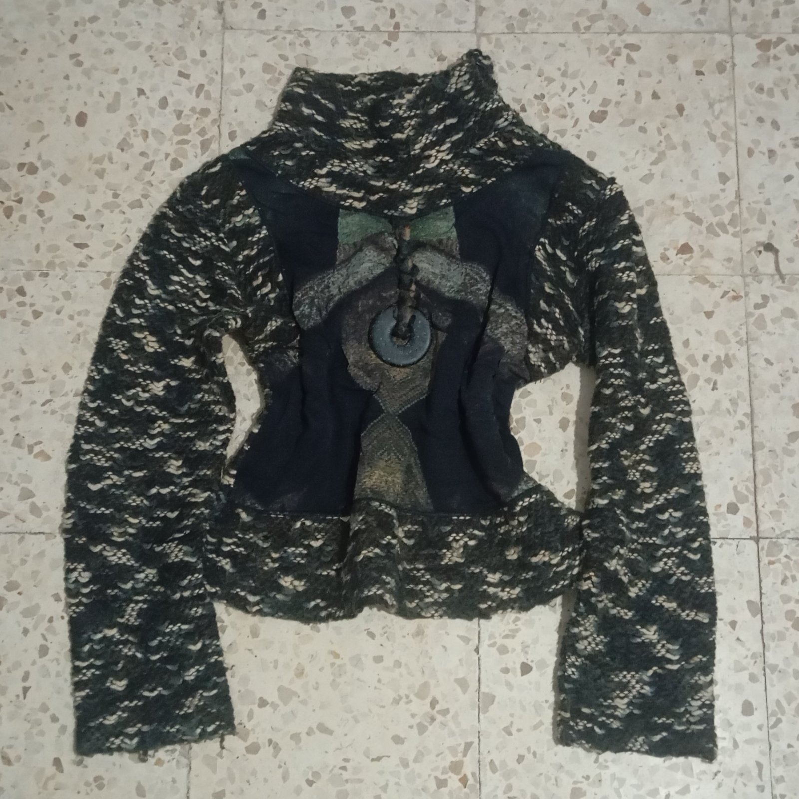 Pull Col Montant Patchwork