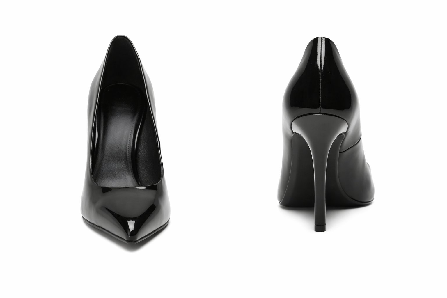 Talon noir vernis 