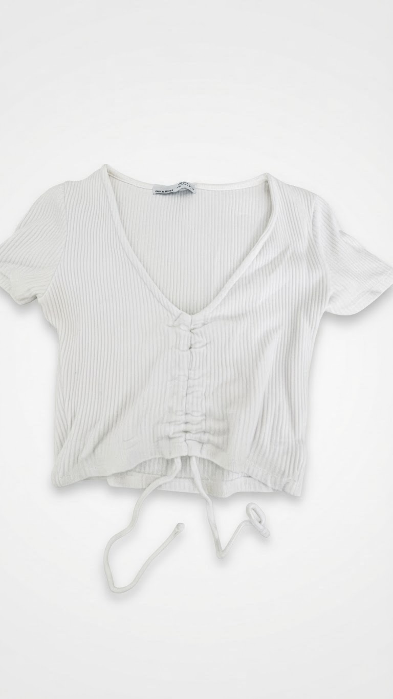 Top blanc marque pull and bear