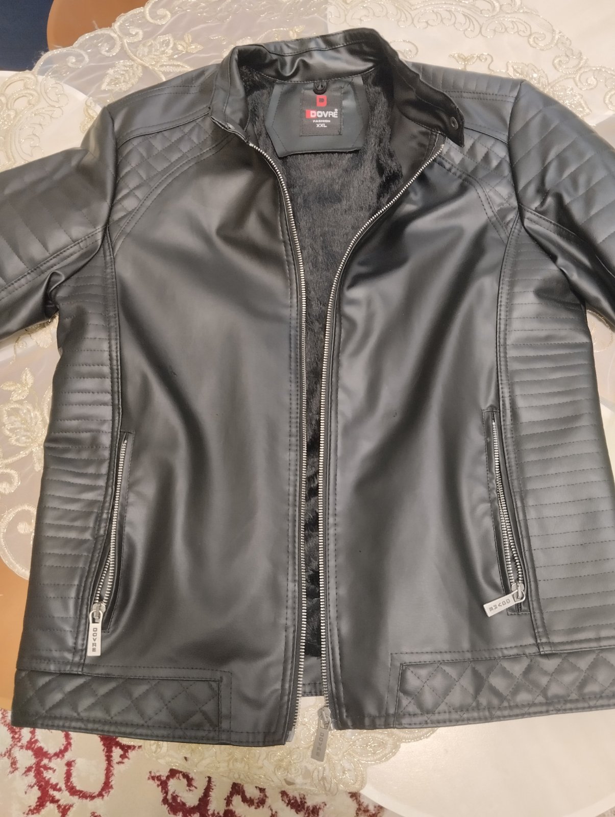 Veste semi cuir noir