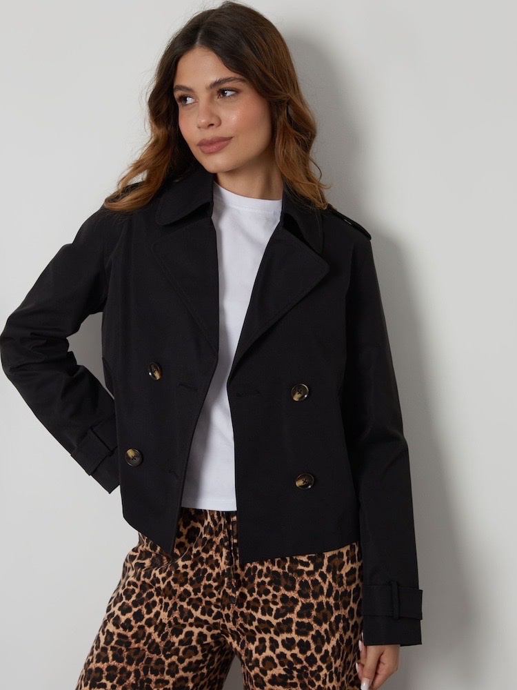 Trench coat court noir 