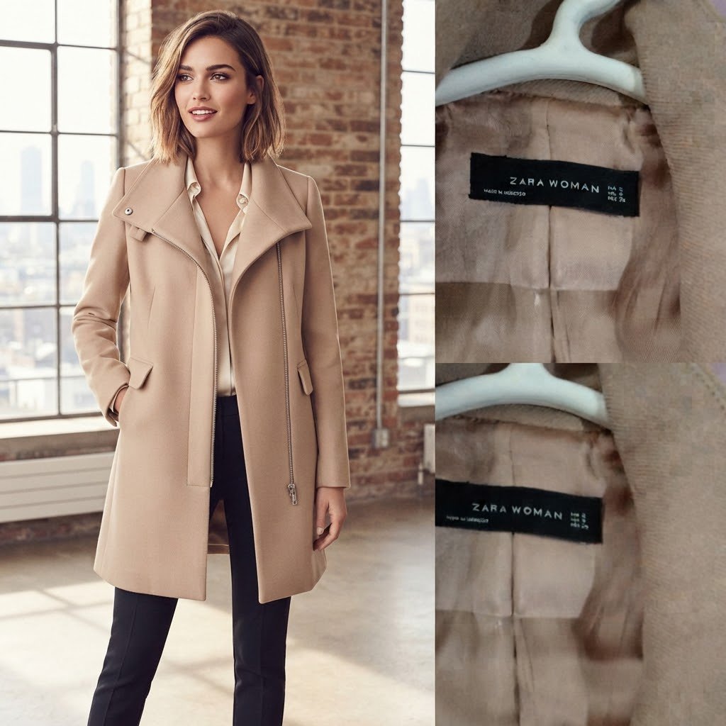 Manteau clasdic zara beige