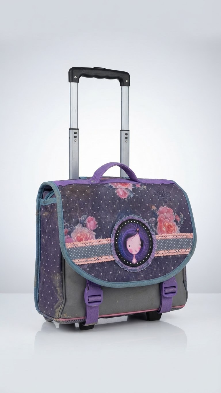 Cartable fillette tres bon etat 3 eme/4eme/ 5 et 6eme primaire