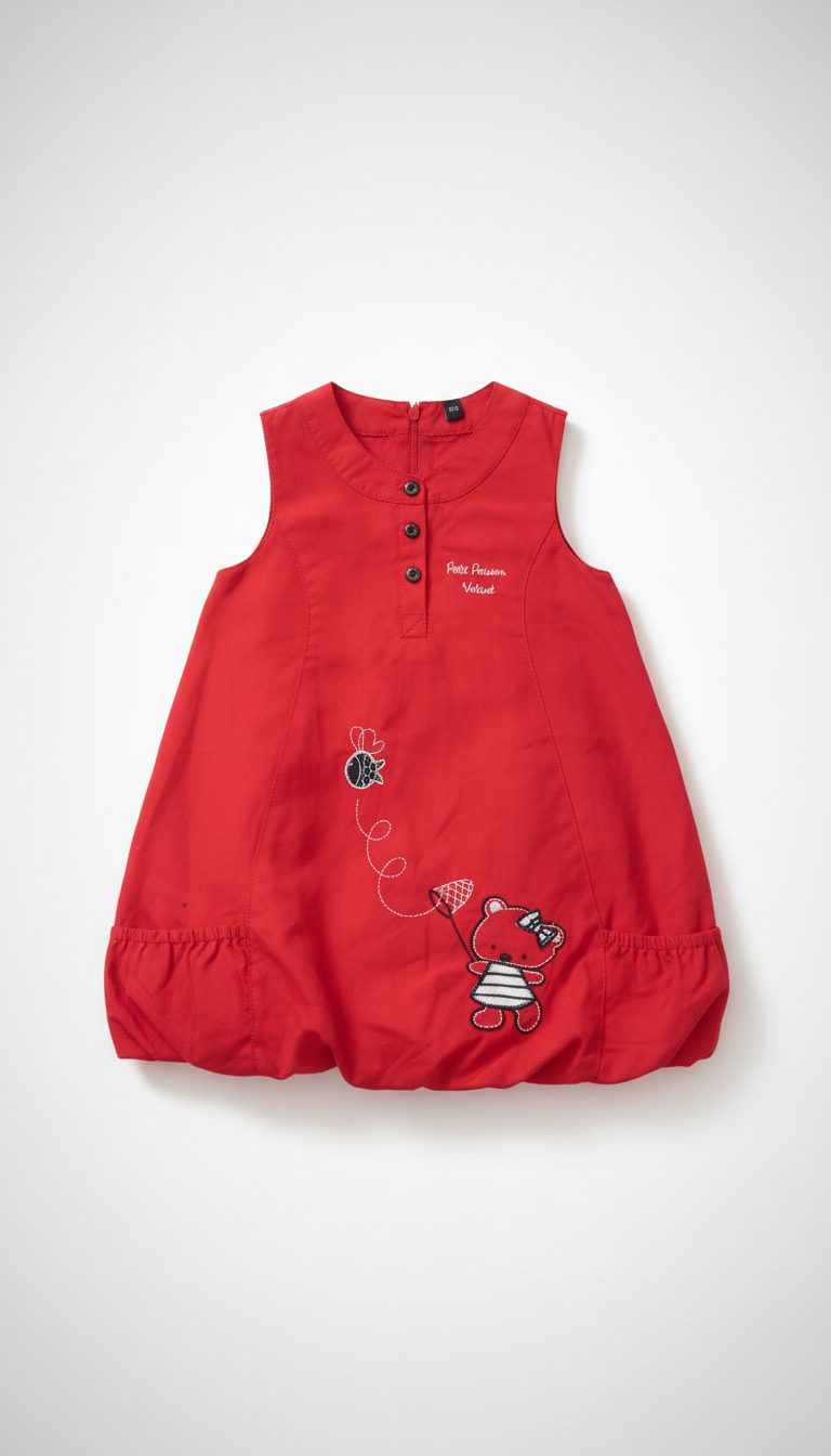 Robe fillette rouge 12 mois neuf sans étiquette