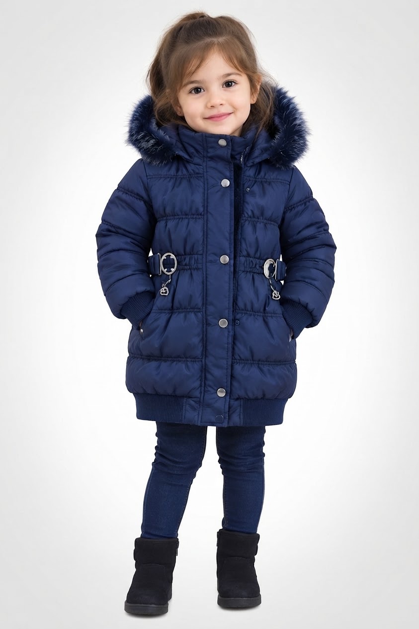 Manteau est un modèle matelassé Pour fille 3 ans tres bon etat