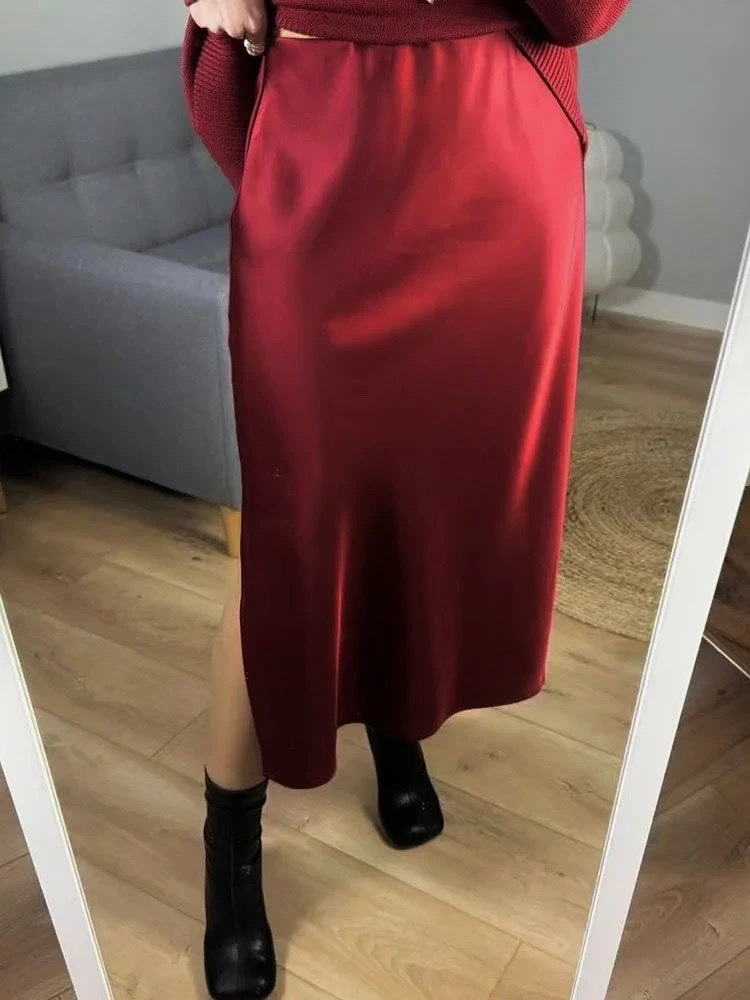 Jupe satin zara 