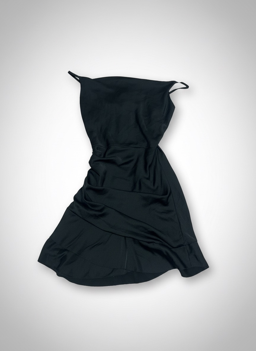 Robe satin noir sexyy