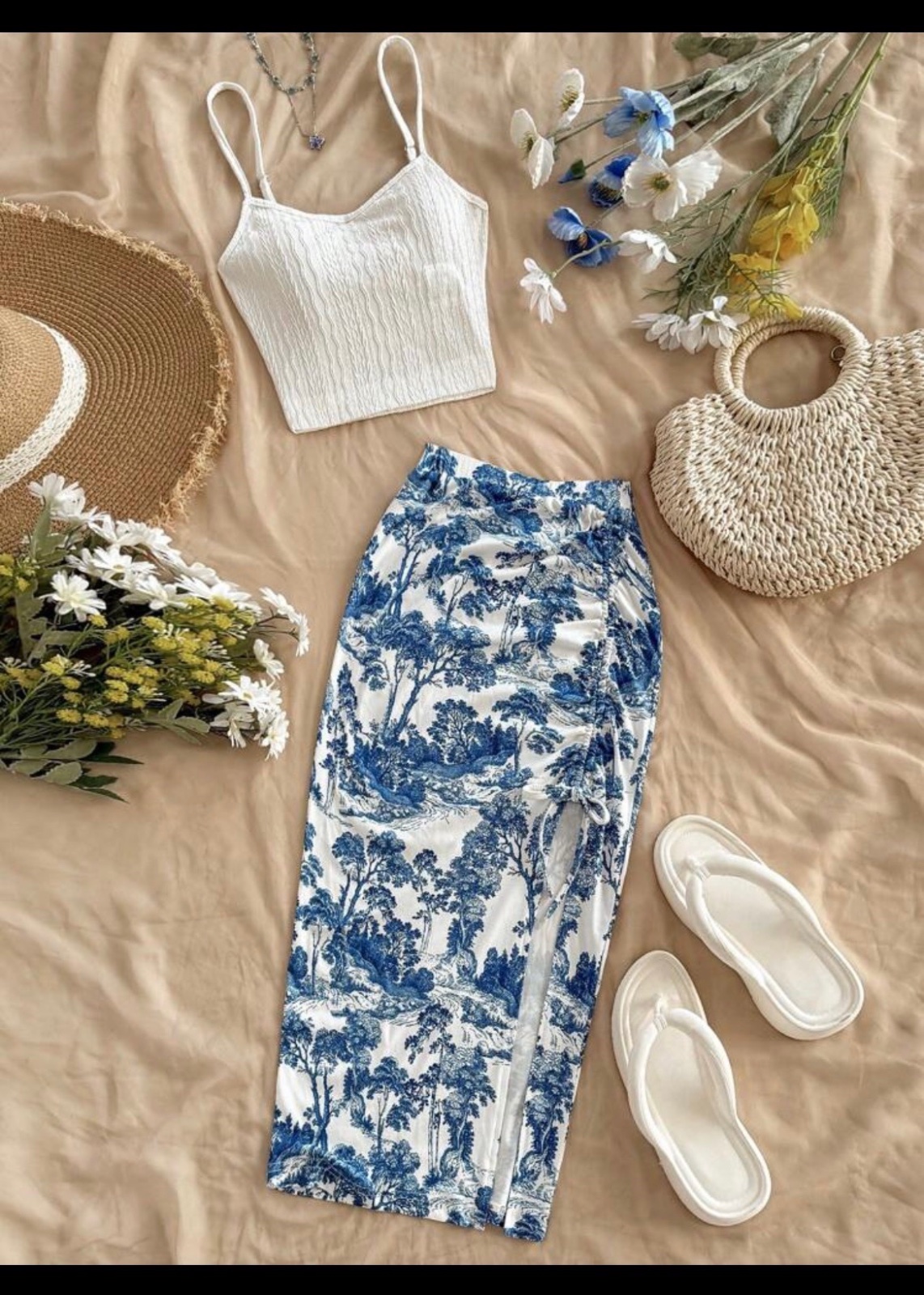 Jupe h&m midi avec fente 