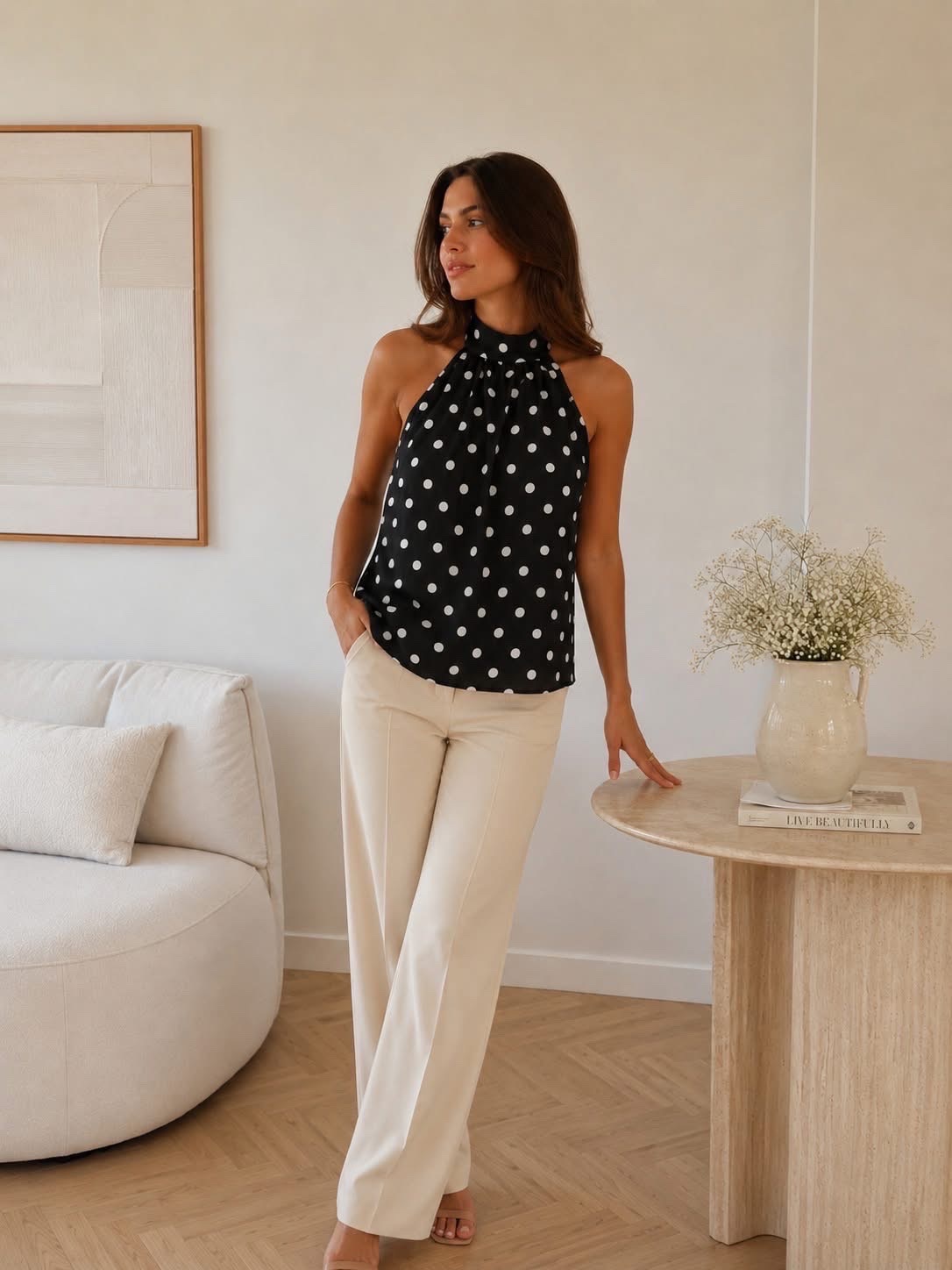 Chemise polka dots trendy 