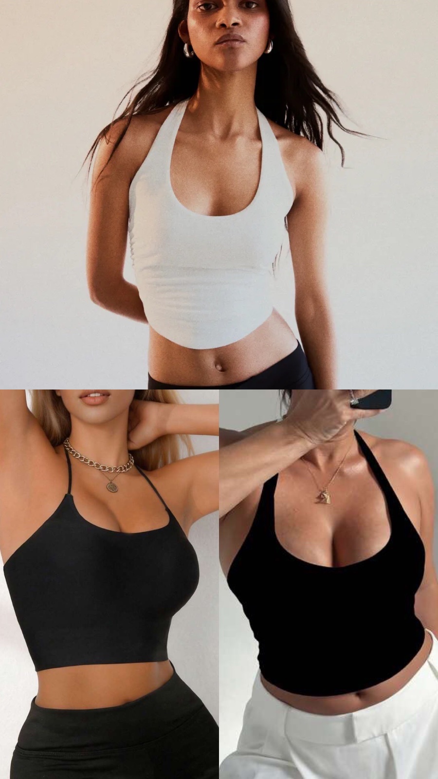 3 top (2 noir et 1 blanc) ylabsu s et m 