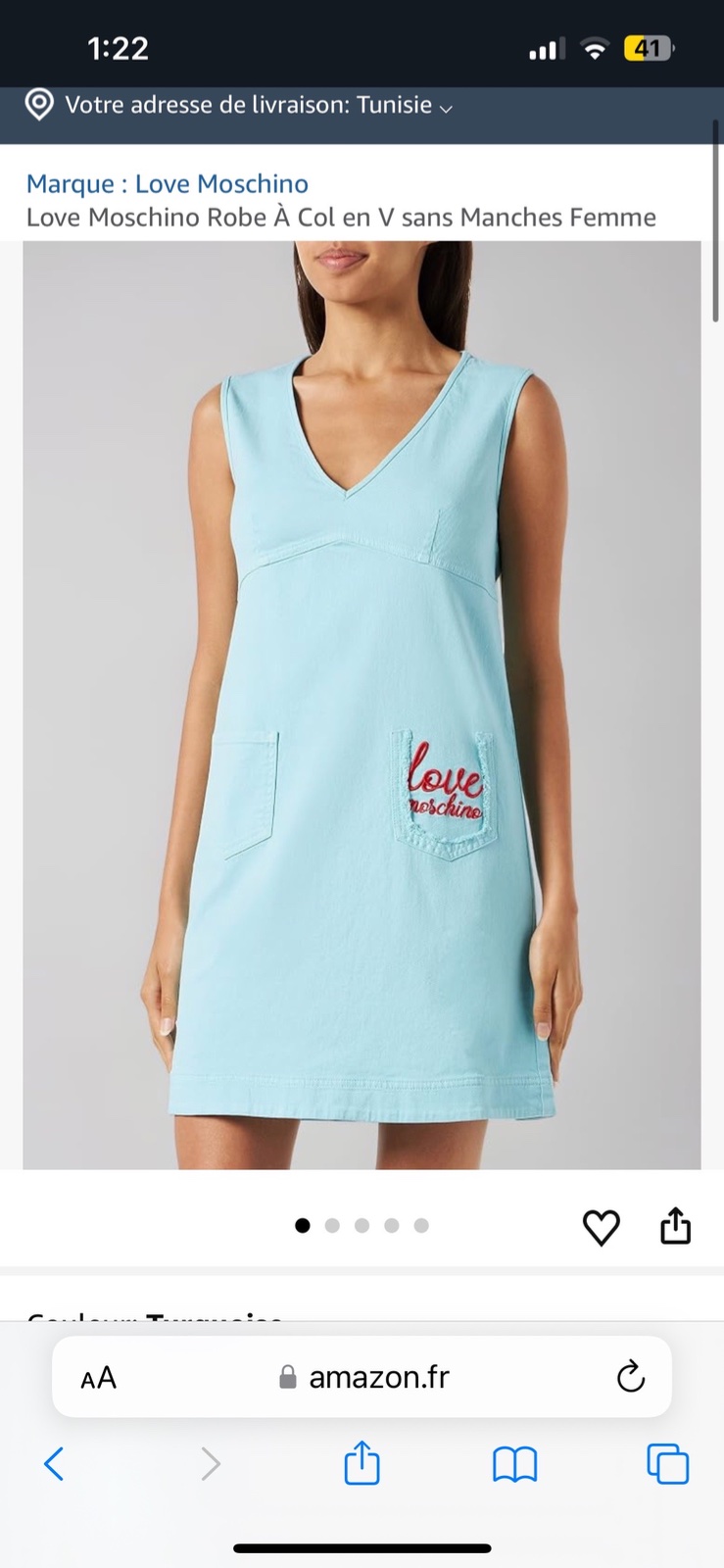 Robe moschino neuf avec ettiquettes  jamais habite 