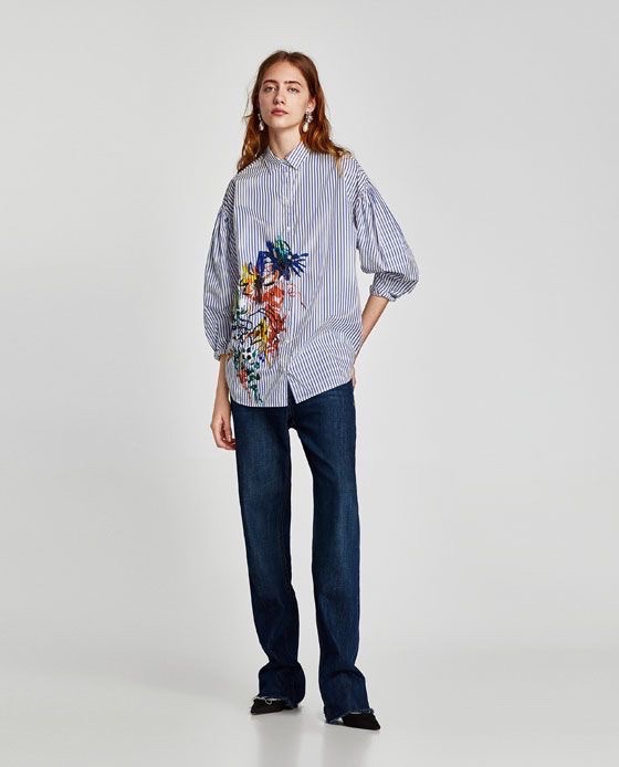Chemise zara oversize tlabes hta methajbet