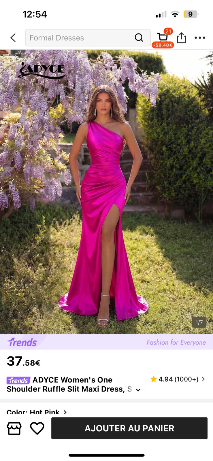 Robe shein soirè twila rose 